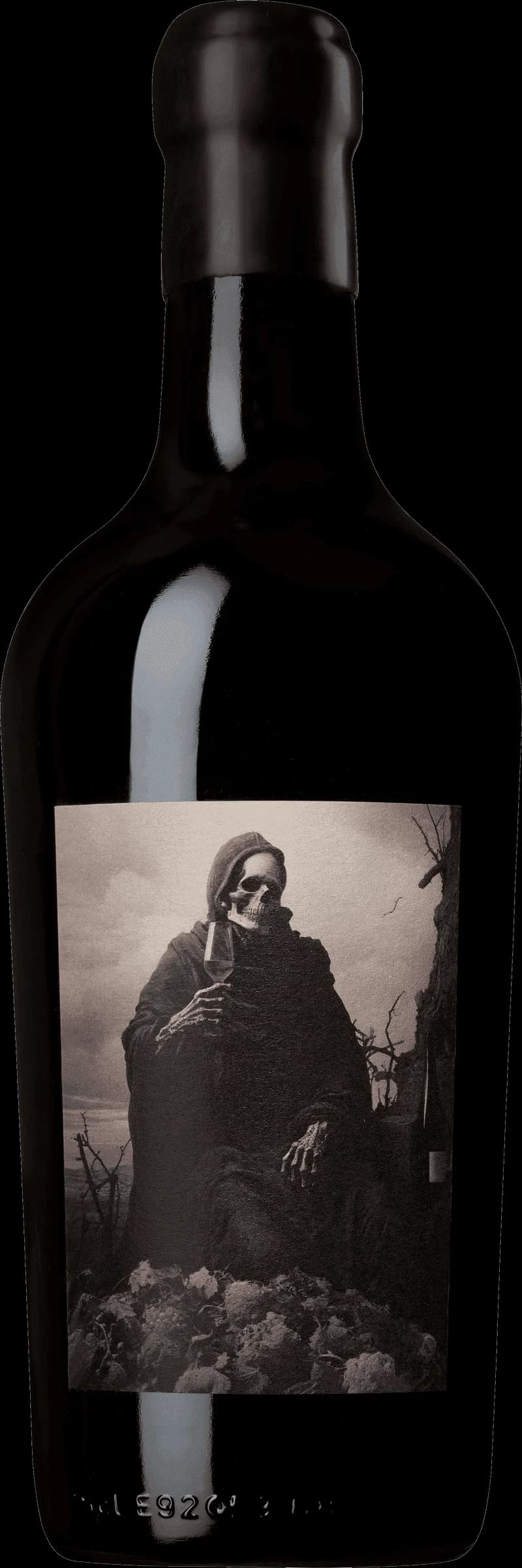 Flaska Silent Shade rött vin mot mörk bakgrund