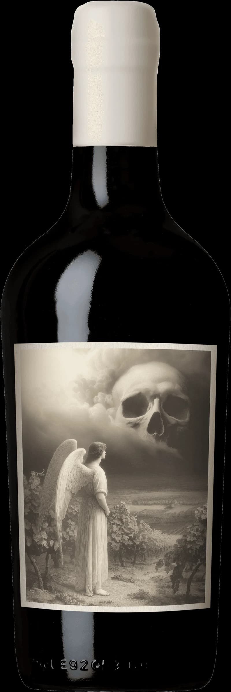 Flaska Silent Shade rött vin mot mörk bakgrund