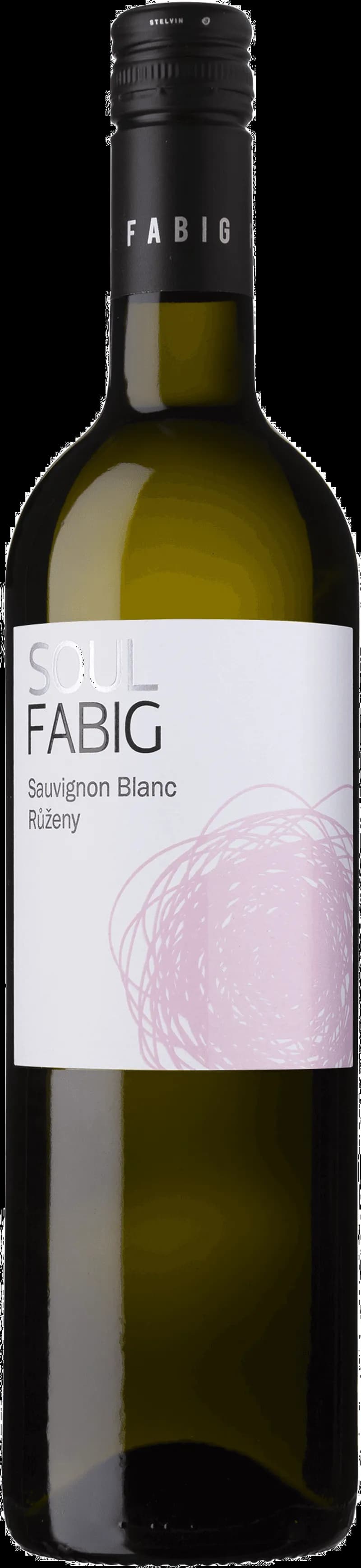 Flaska och glas med Soul Fäbrik vitt vin på en ljus bakgrund.