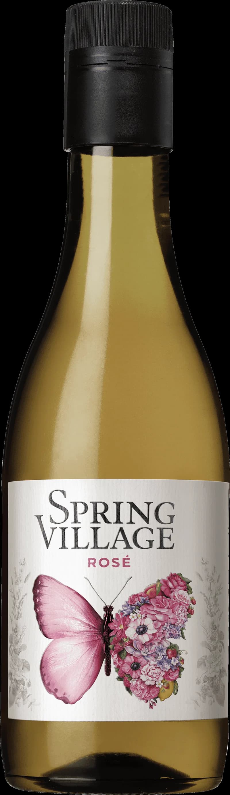 Flaska rosévin från Spring Village på en solig terrass