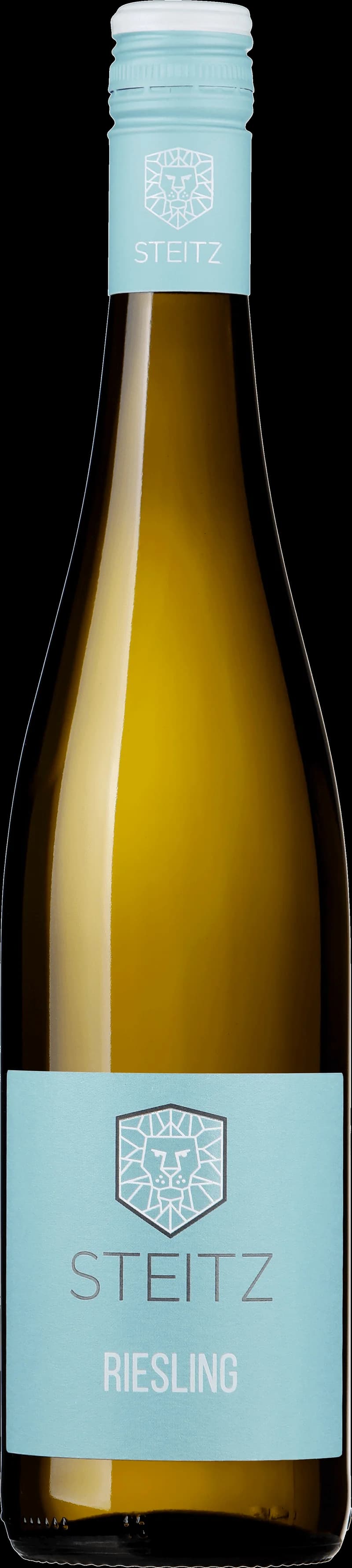 Flaska med vitt vin från Steitz