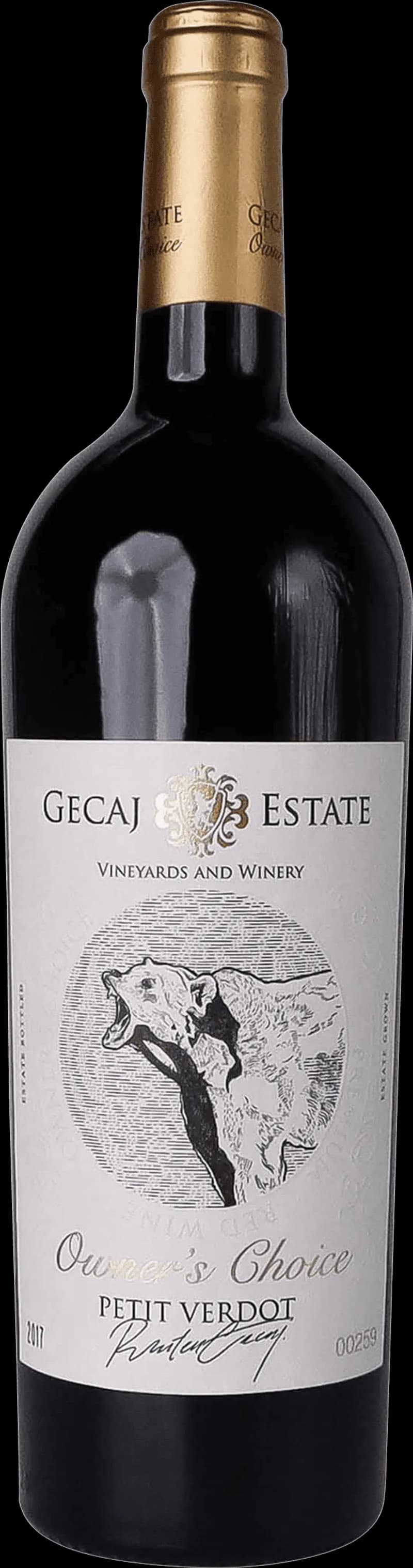 Flaska av Stonecastle rött vin mot en neutral bakgrund.