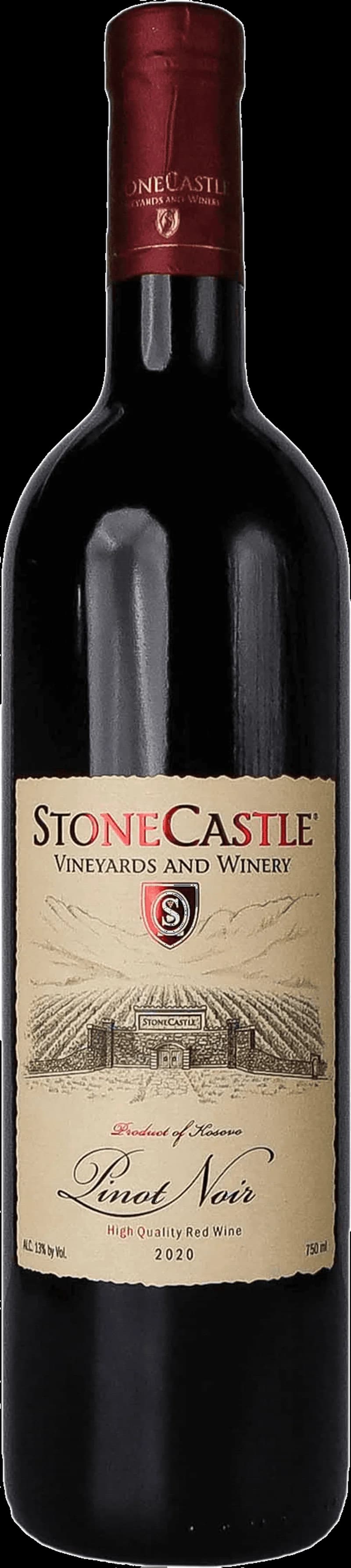 Flaska av Stonecastle rött vin mot en neutral bakgrund.