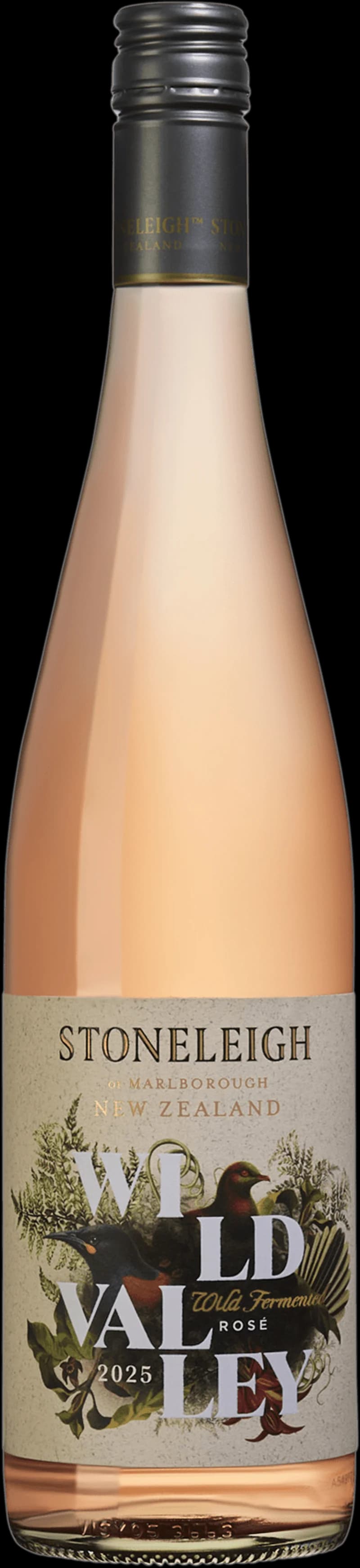 Flaska Stoneleigh Wild Valley rosévin mot en ljus bakgrund.