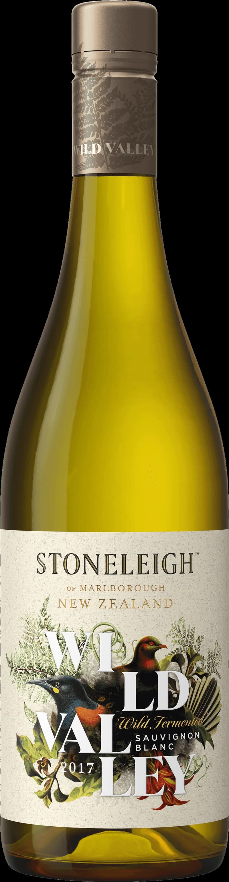Flaska Stoneleigh Wild Valley vitt vin mot en ljus bakgrund.