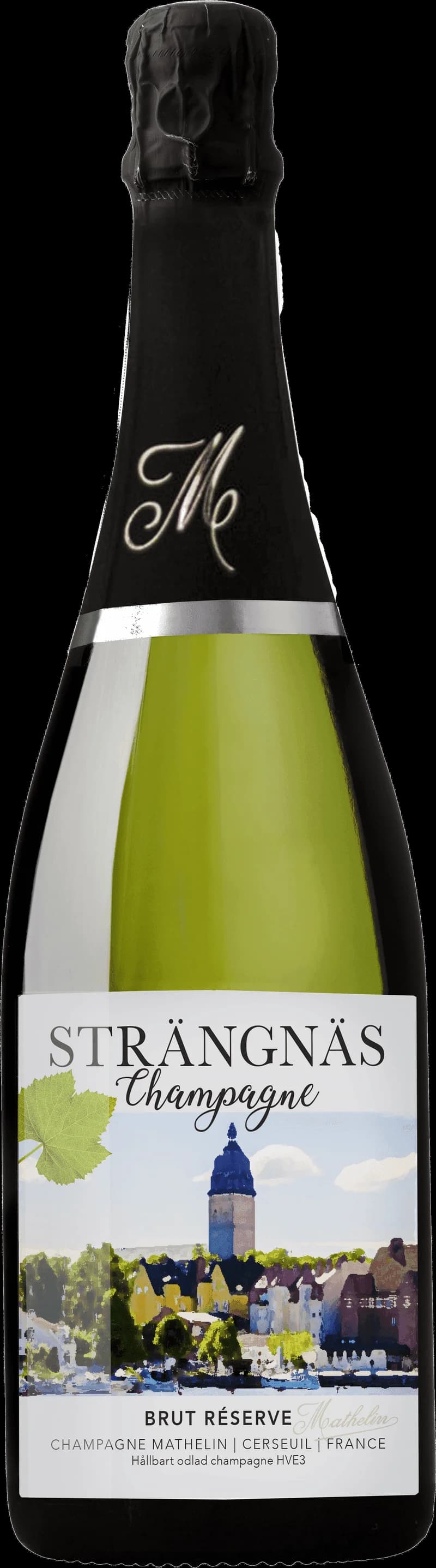 Flaska med mousserande vin från Strängnäs