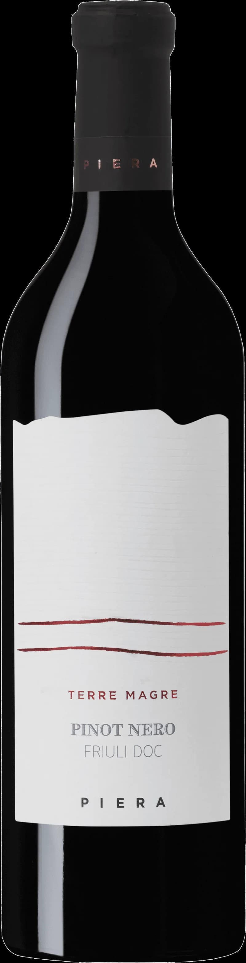 Terre Magre rött vin i ett vinglas