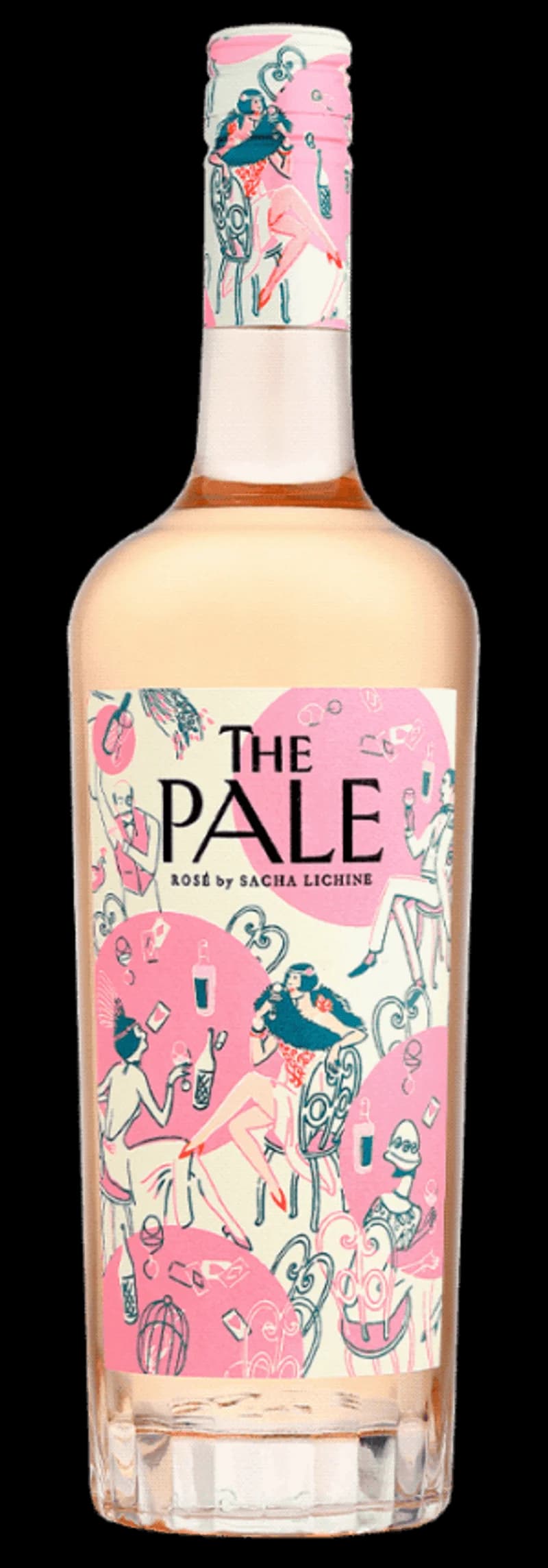 Flaska av The Pale Rose rosévin mot ljus bakgrund.