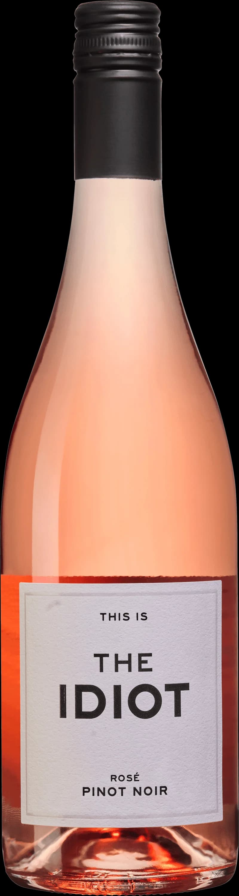 Flaska och glas med rosévin från This Is The Idiot.
