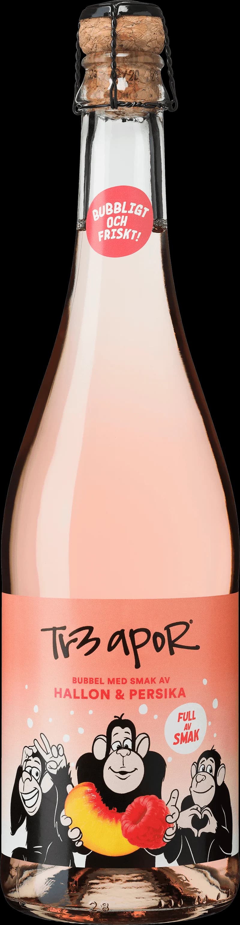 Tr3 apor med ett glas mousserande vin