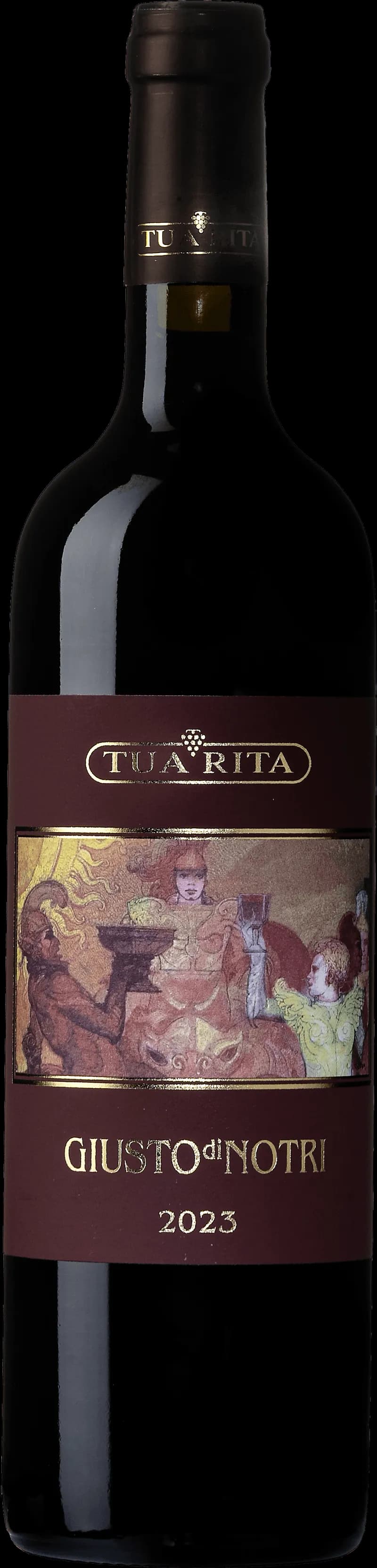 Flaska av Tua Rita rött vin på bordet