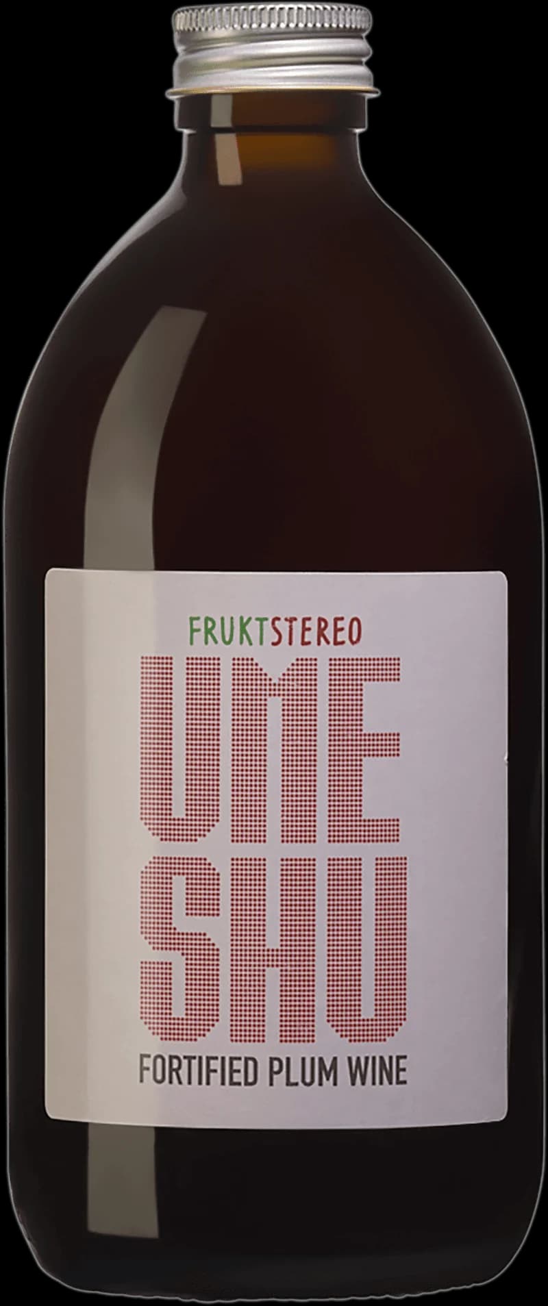 Flaska med umeshu-smaksatt vin och fruktvin på ett bord