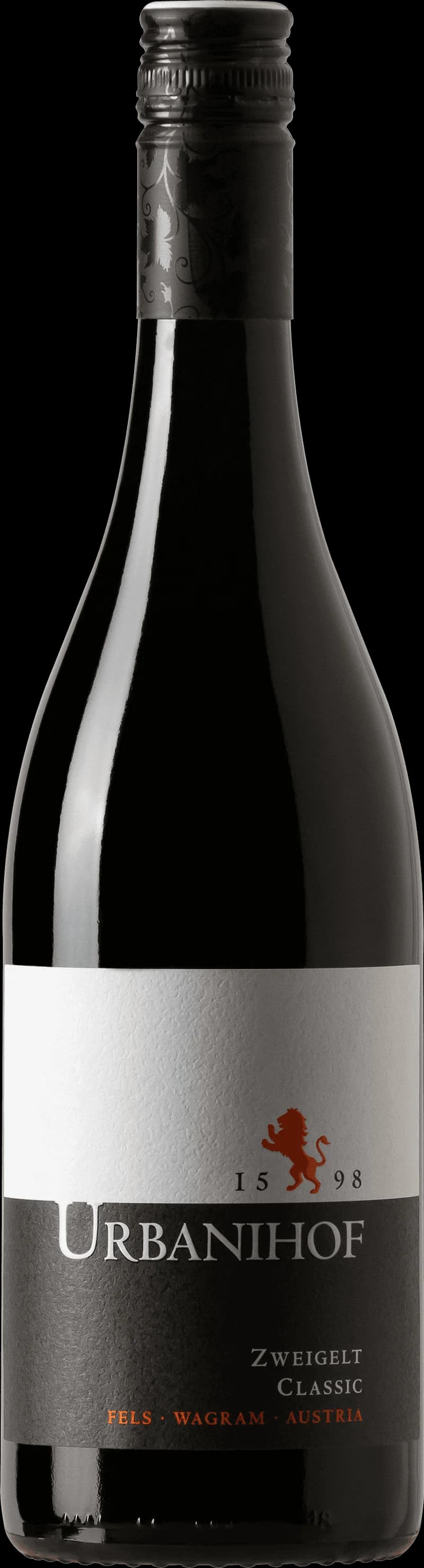 Flaska med rött vin från Urbanihof