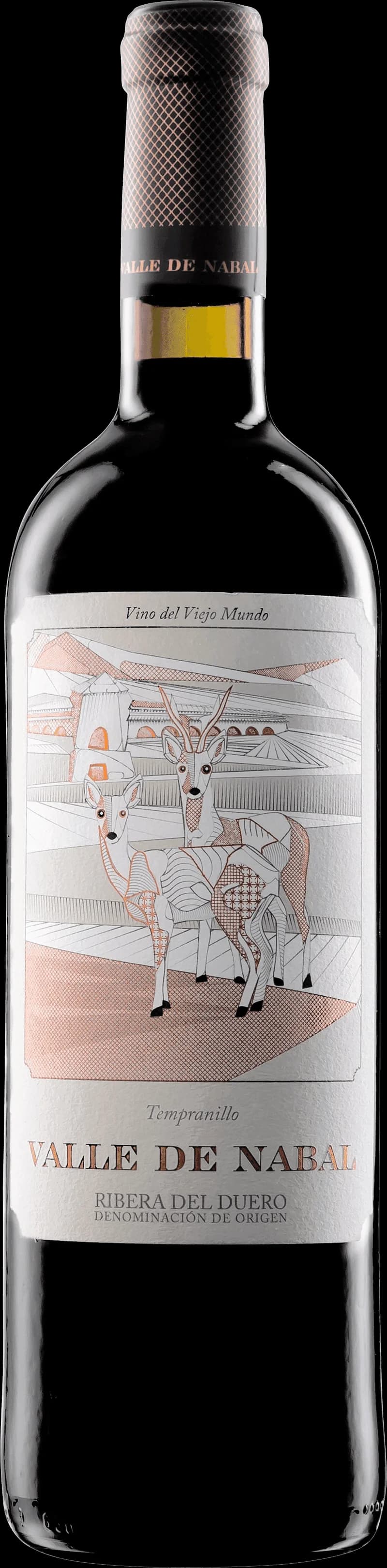 Flaska av rött vin från Valle de Nabal