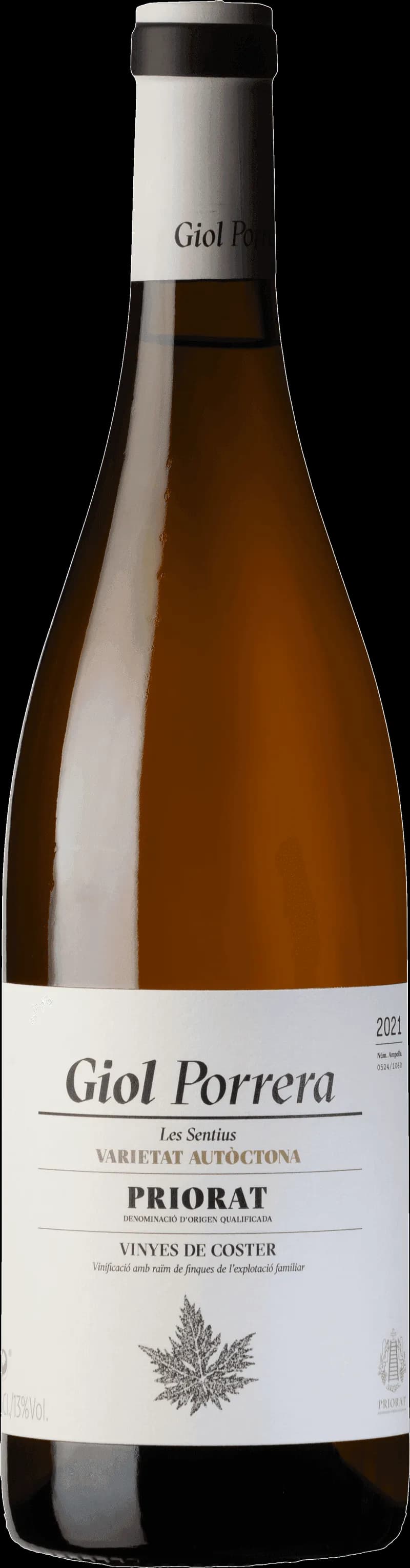 Närbild på ett glas vitt vin från en autokton druvsort.