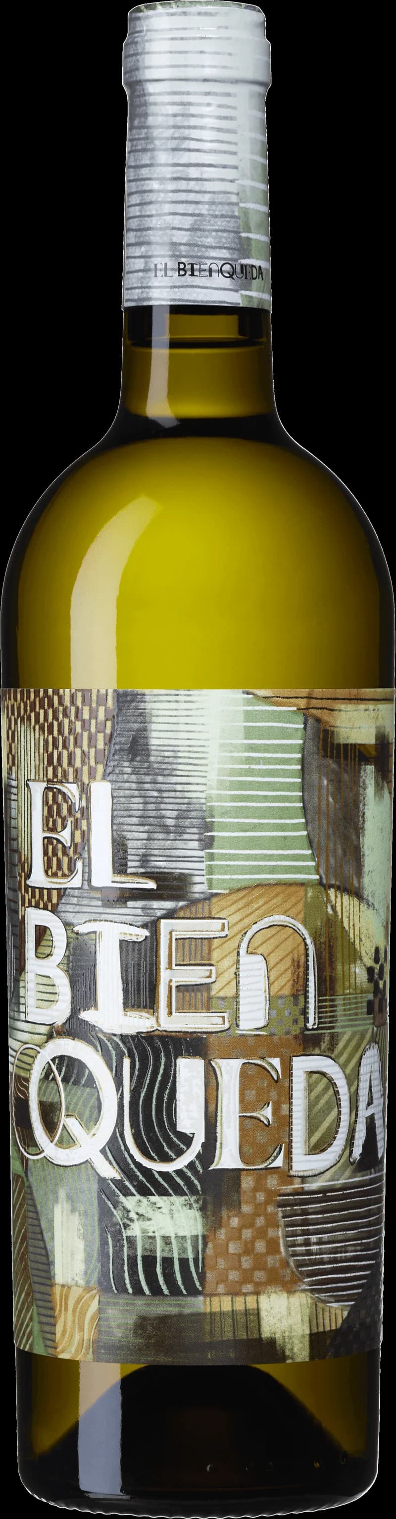 Flaska av Vegamar vitt vin mot ljus bakgrund