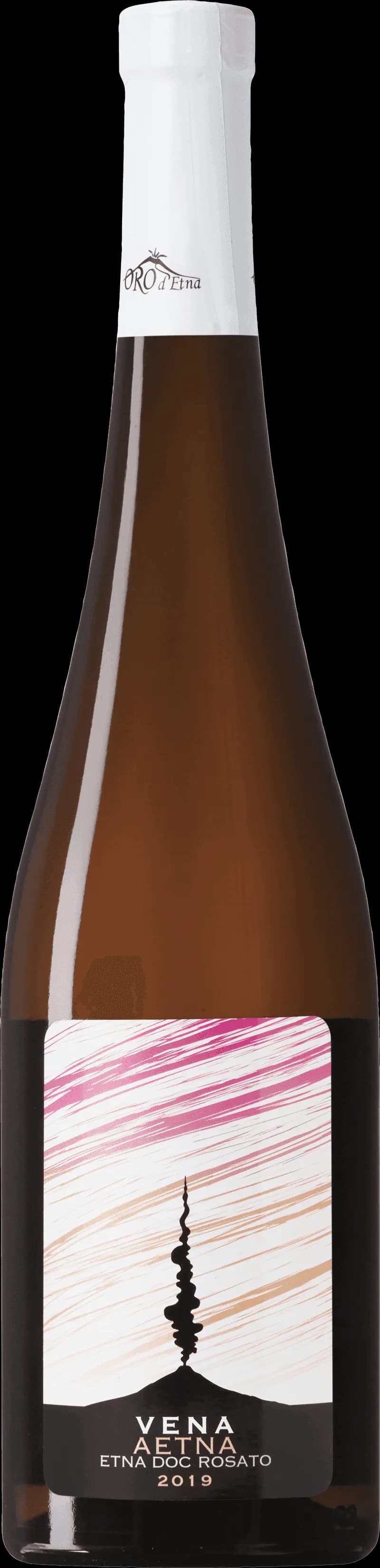 Flaska av rosévinet Vena Aetna från Sicilien.