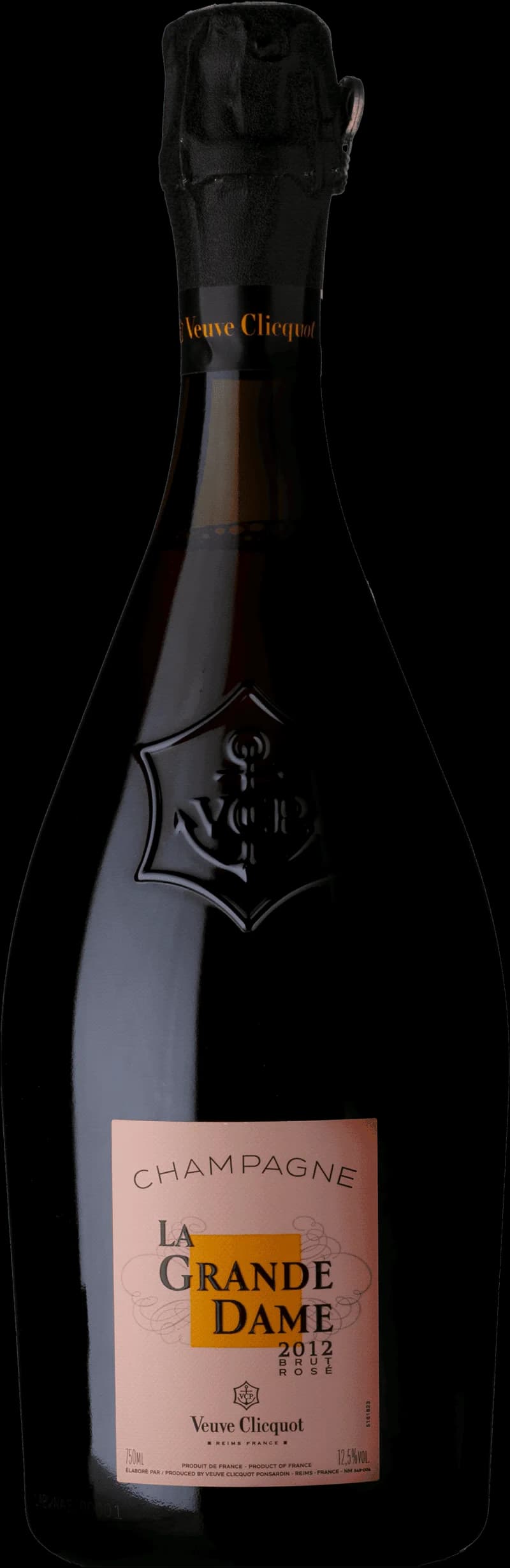 Flaska av Veuve Clicquot champagne i en elegant förpackning.