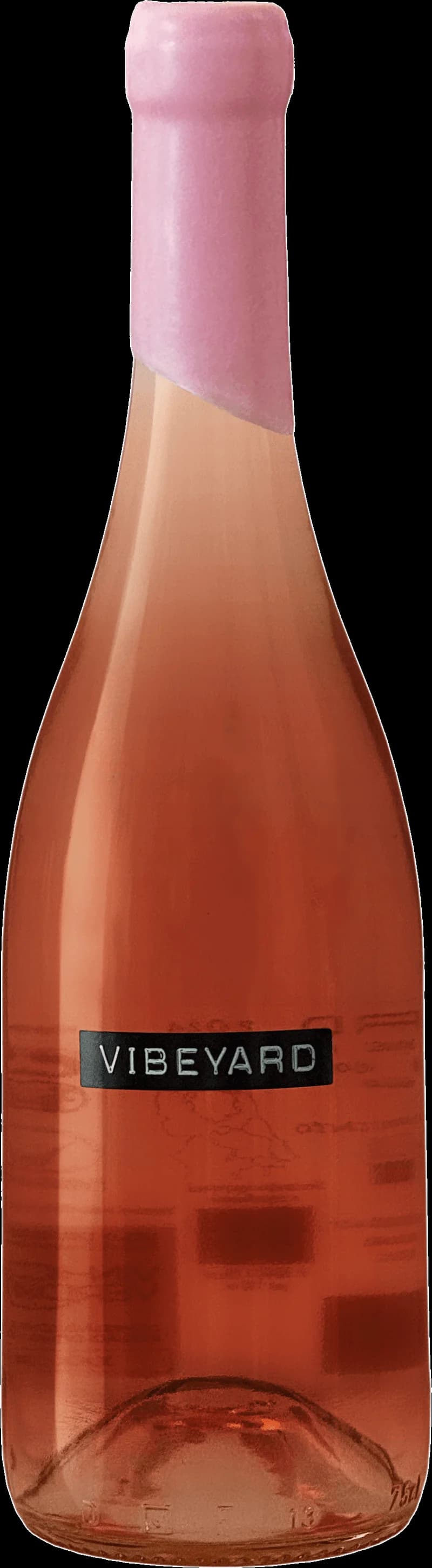 Flaska med Vibeyard rosévin mot en ljus bakgrund