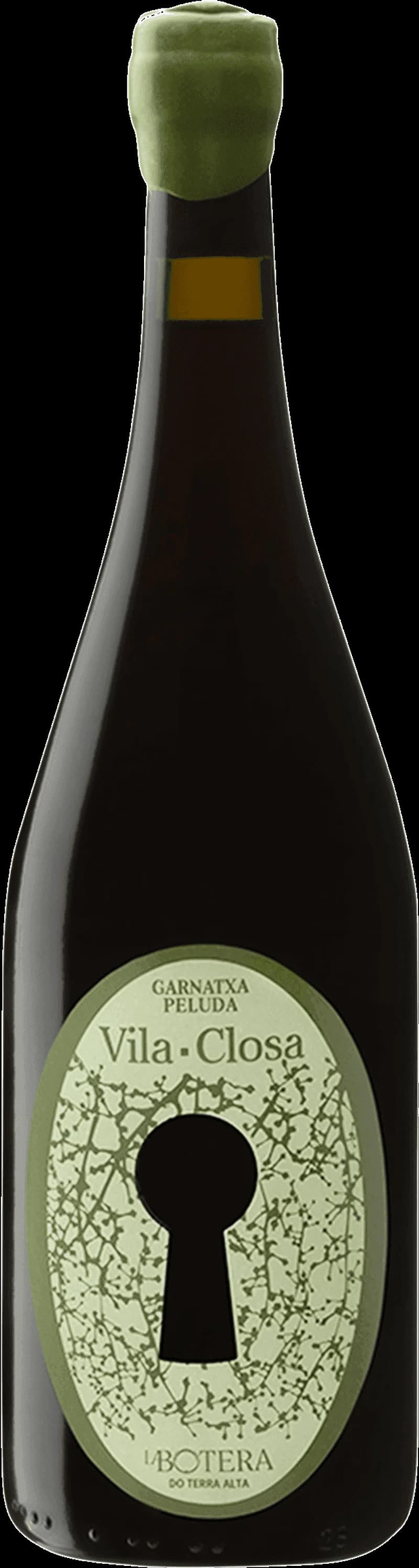 Flaska av Vila Closa rött vin på vit bakgrund