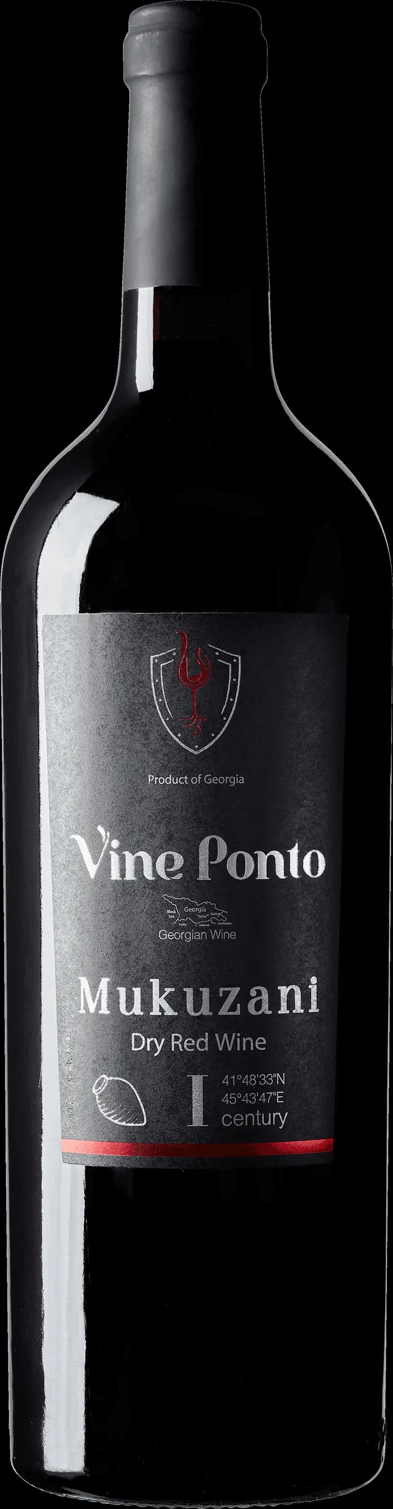 Flaska av Vine Ponto rött vin på en bordsservering.