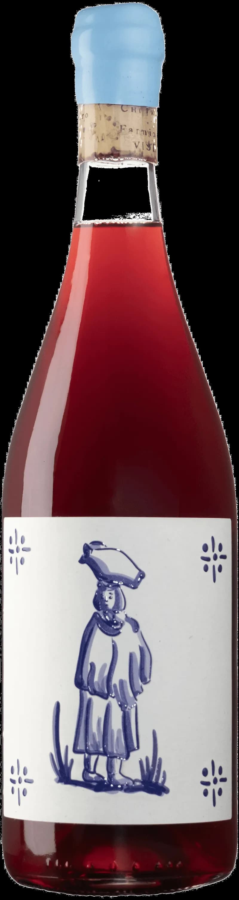Flaska Vizinho Vinhateiro rött vin mot vinrankor