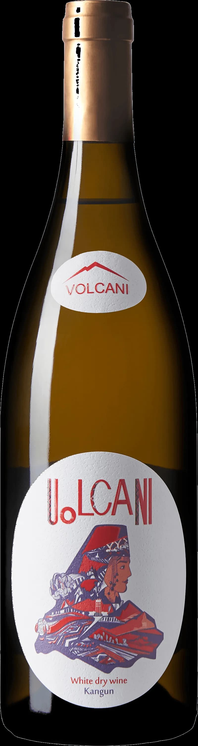 Flaska med vitt vin från Voskeni