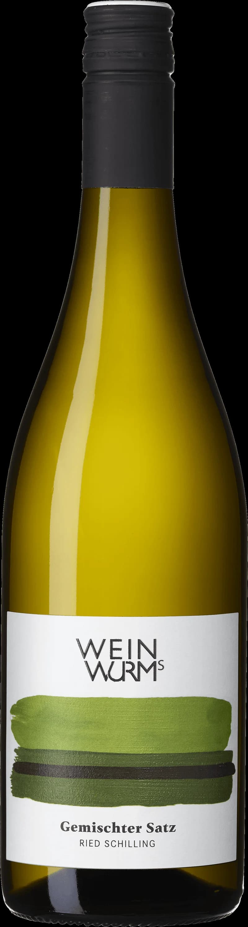 Flaska med vitt vin från Weinwurm