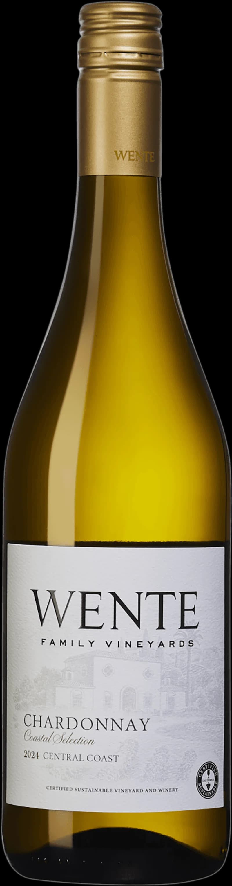 Flaskor med vitt vin från Wente Vineyards
