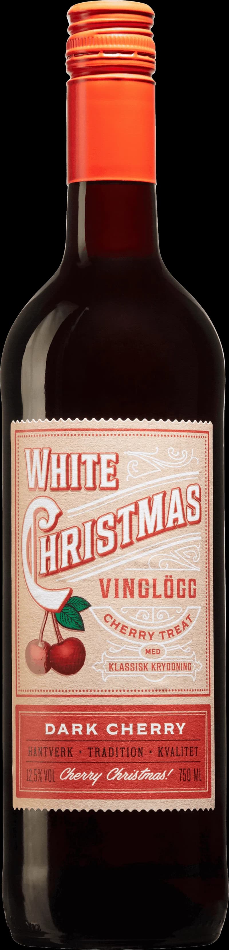 Vit julglögg och glühwein i glas med juldekorationer