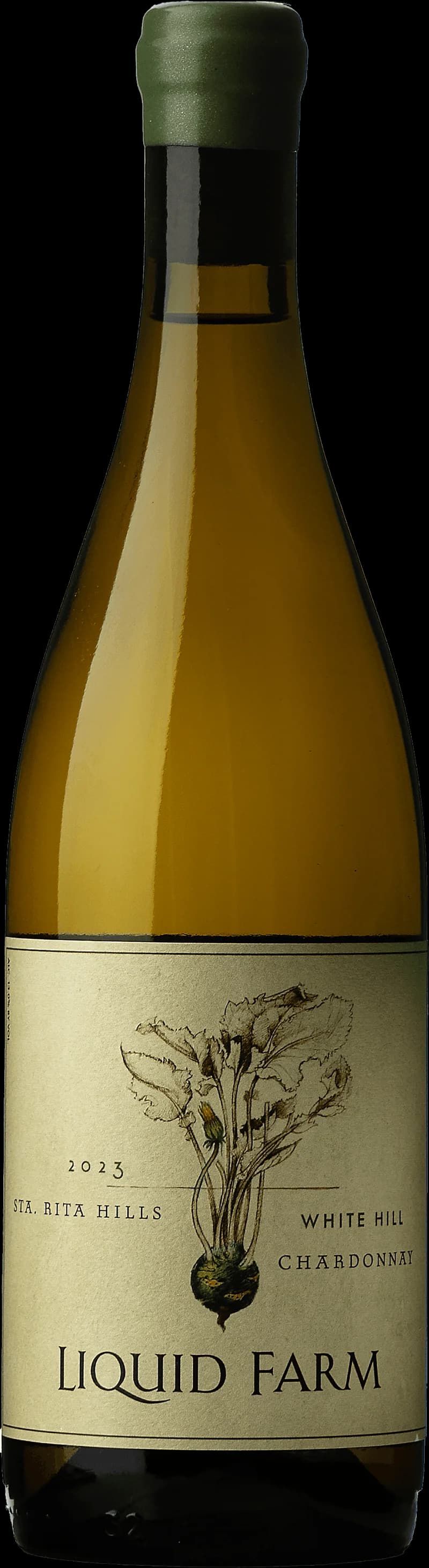 Flaska av White Hill Chardonnay vitt vin på vit bakgrund