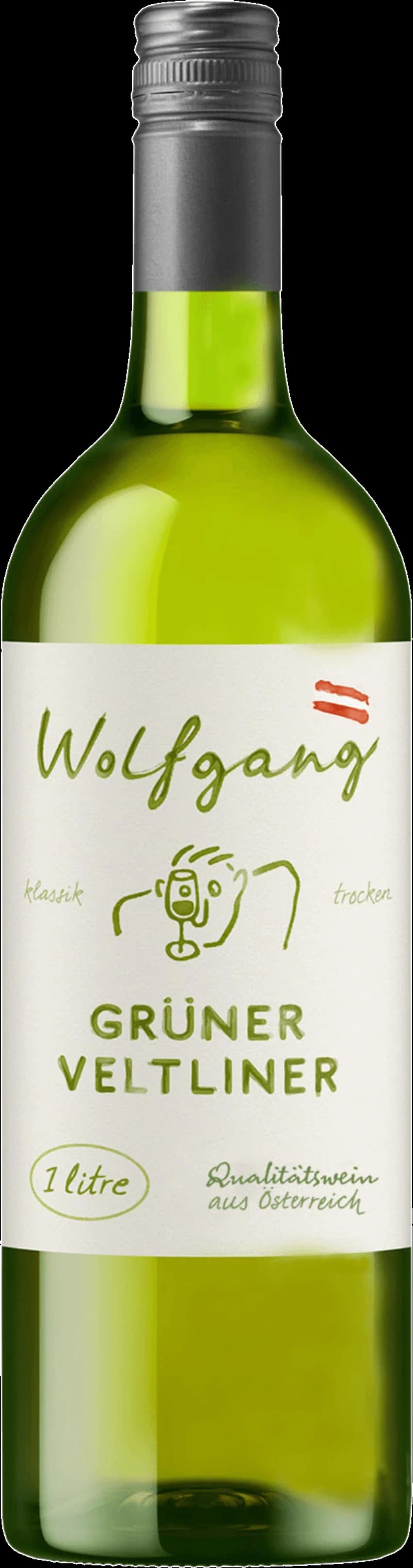 Flaska med vitt vin från Wolfgang