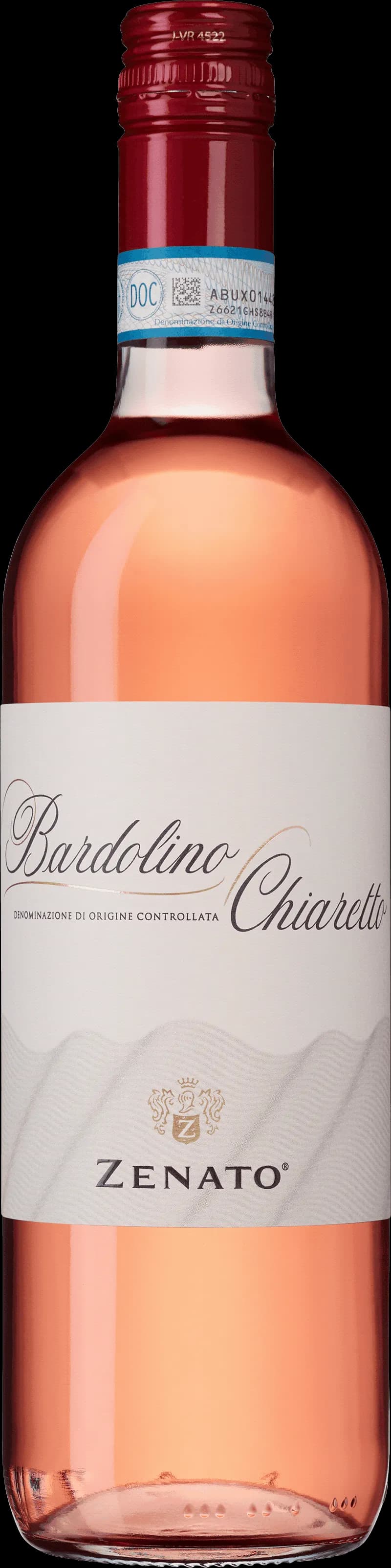 Flaska Zenato rosévin mot ljus bakgrund