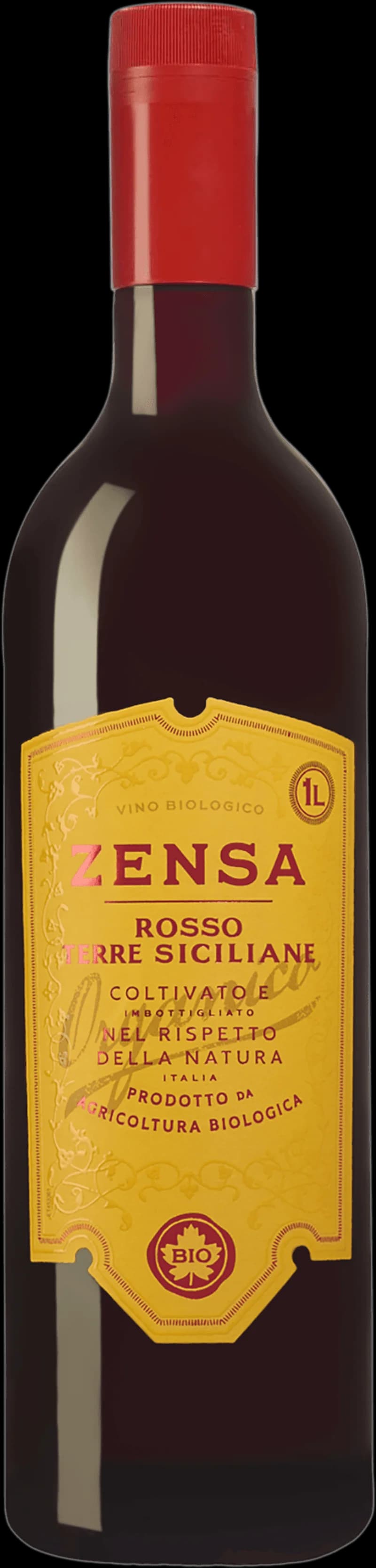 Flaska Zensa Rosso rött vin från 2019 eller 2021