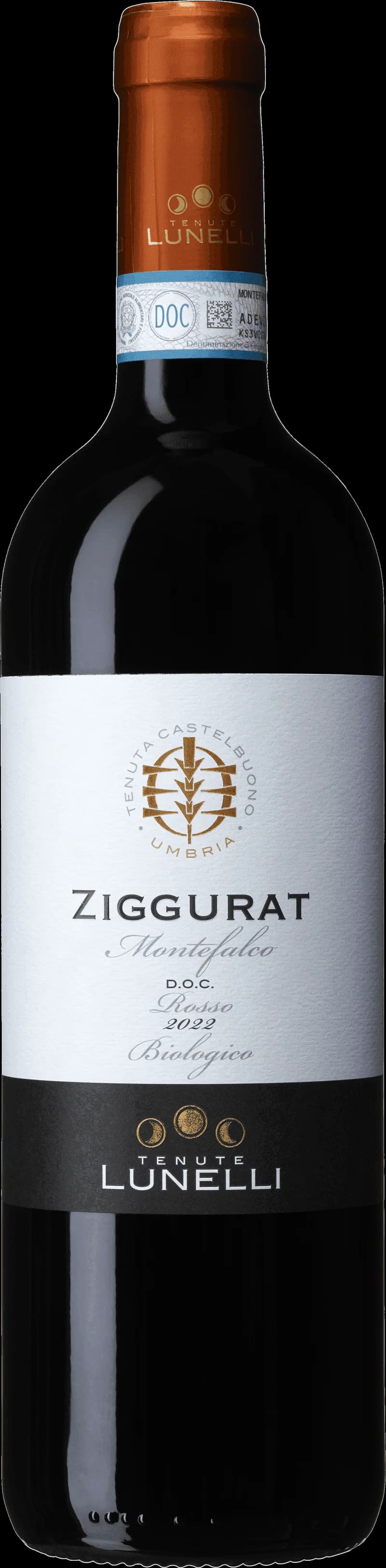 Flaska av Ziggurat rött vin mot en mörk bakgrund.