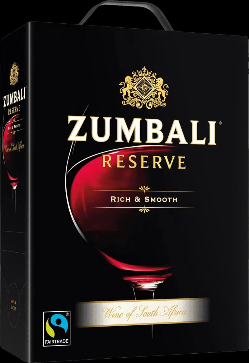 Flaska Zumbali rött vin på bordet