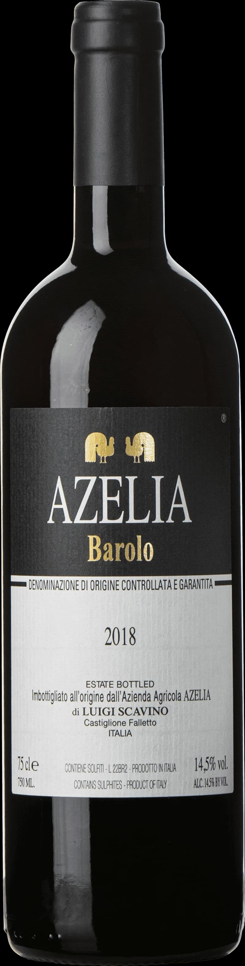 Flaska och glas med rött Barolo-vin från Piemonte, Italien, mot en varm bakgrund.