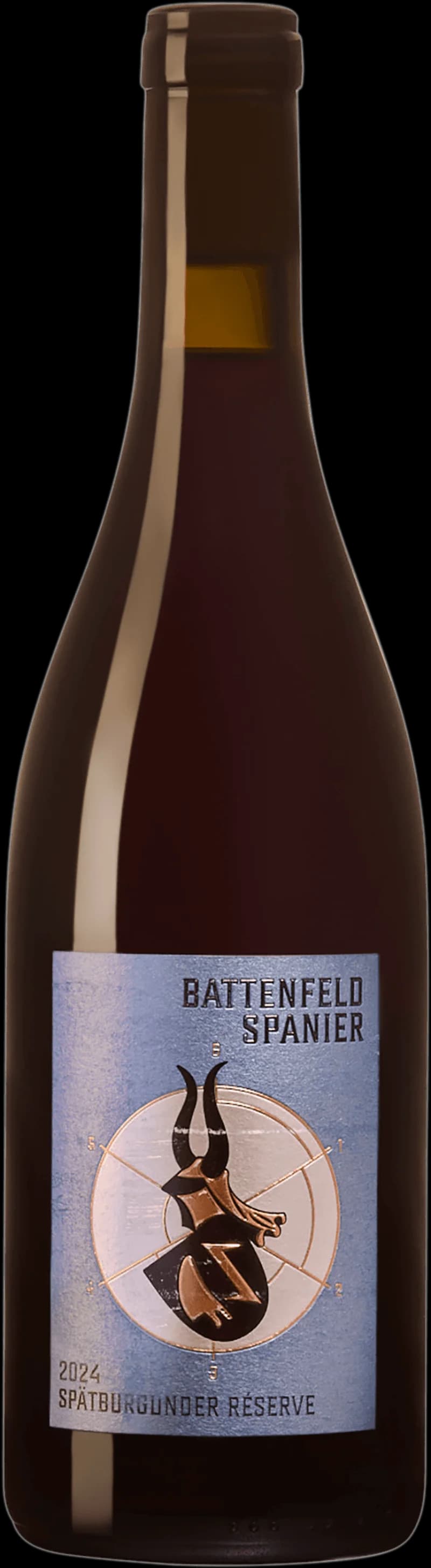 Flaska rött vin från Battenfeld i Spanien
