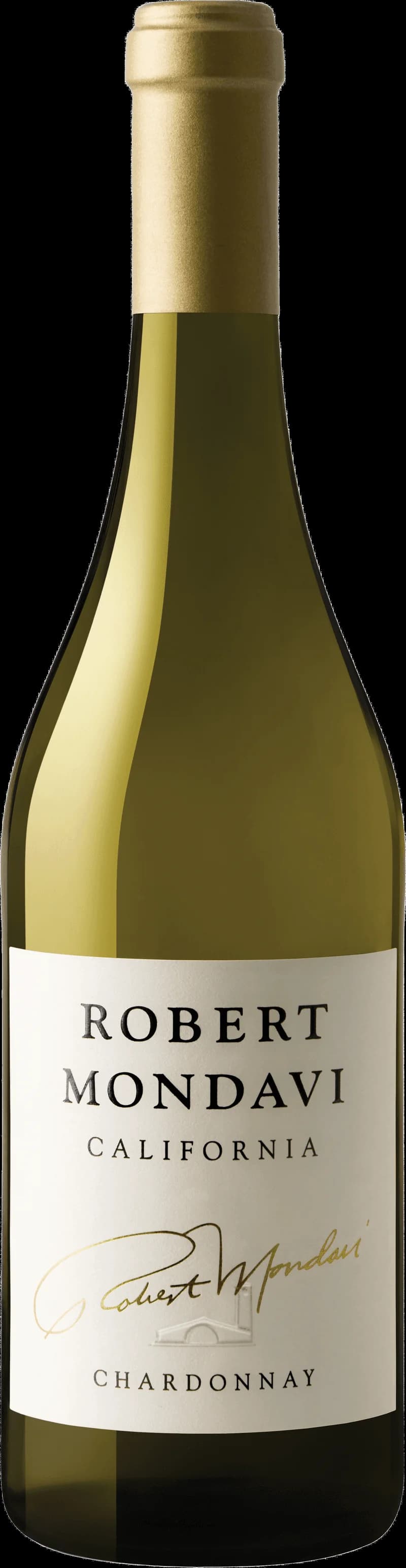 Flaska och glas med californiskt vitt vin av druvan Chardonnay
