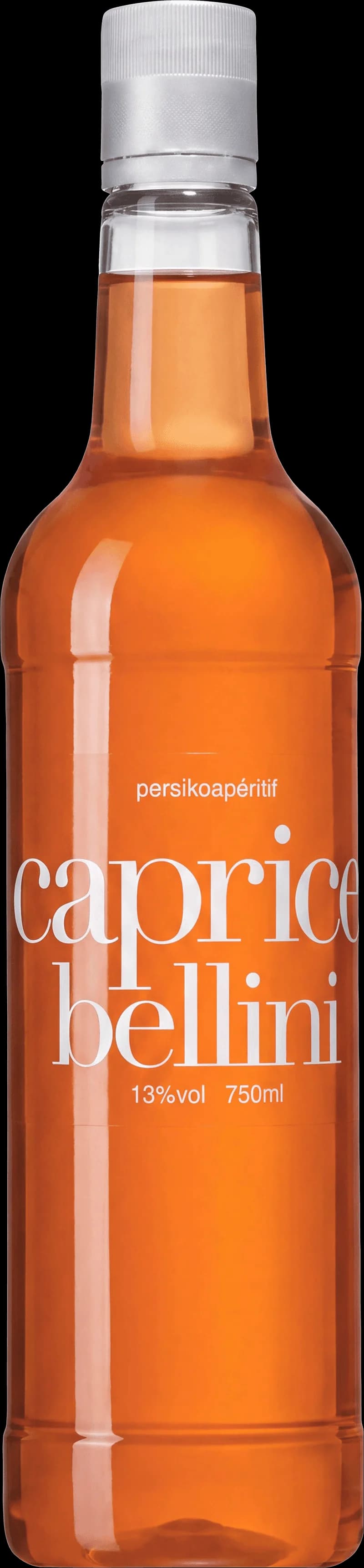 Flaska Caprice Bellini, ett smaksatt vin och fruktvin med bellinismak