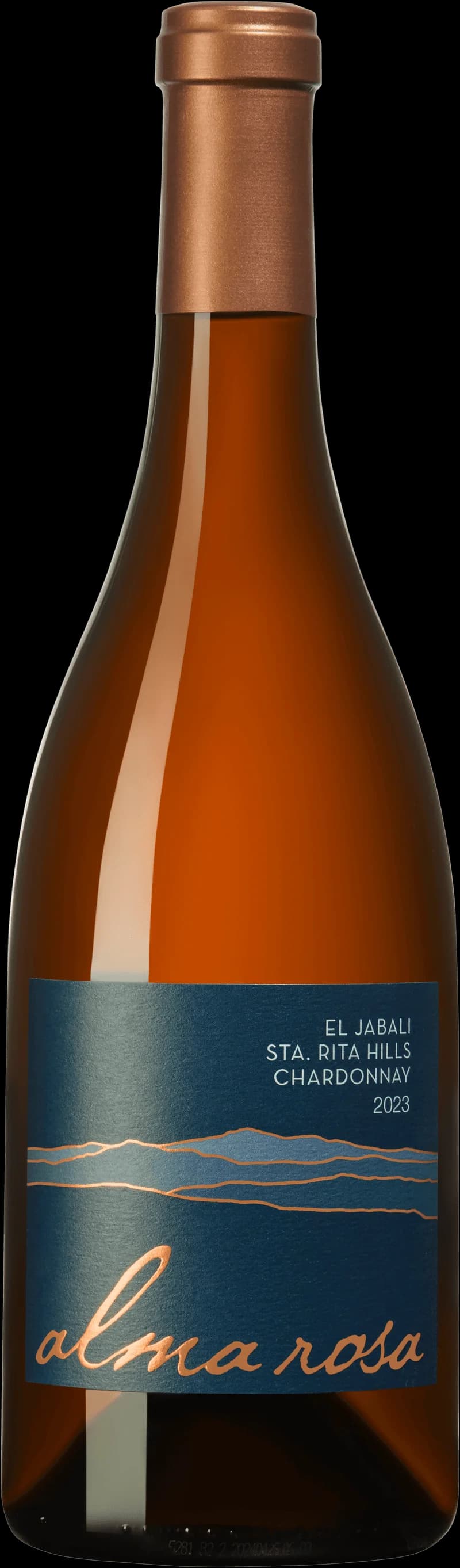 Flaska El Jabali Chardonnay, ett vitt vin, avbildad mot en neutral bakgrund.