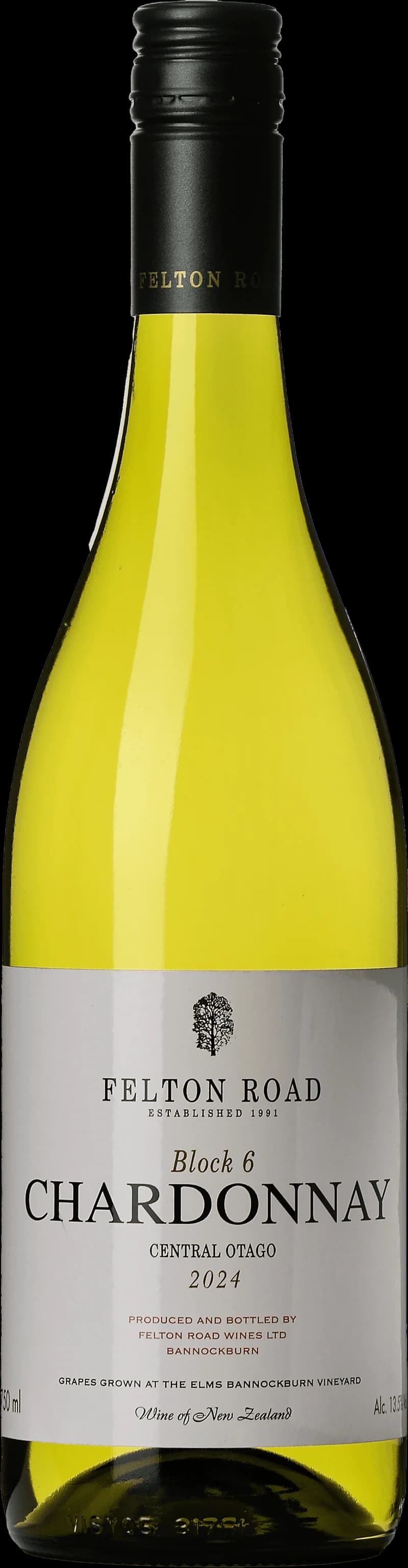 Flaska Felton Road vitt vin från Nya Zeeland