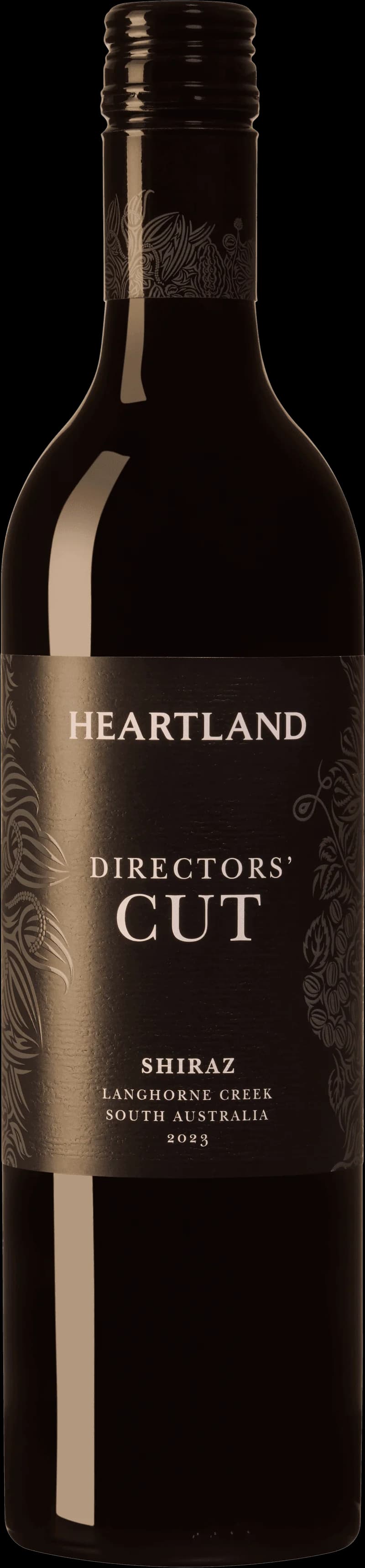 Flaska Heartland rött vin mot en neutral bakgrund