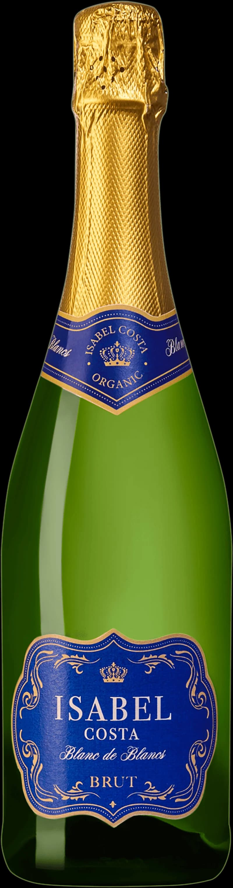 Isabel Costa håller ett glas mousserande vin i handen