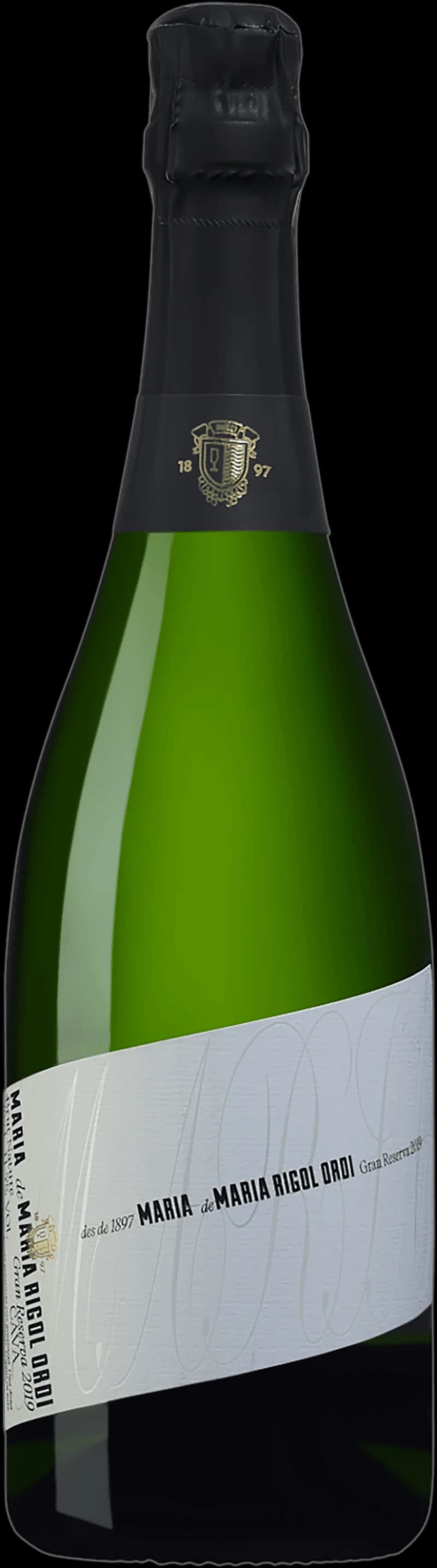 Flaska mousserande vin från Maria de Maria Rigol Ordi, cava producerad i Spanien
