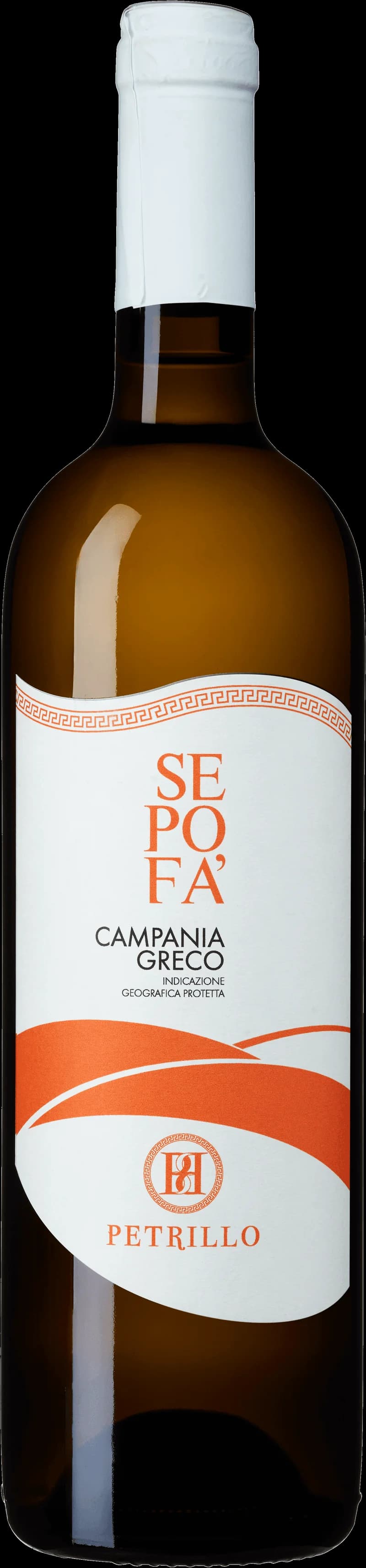 Flaska eller glas med vitt vin från Petrillo di Samantha Martignetti