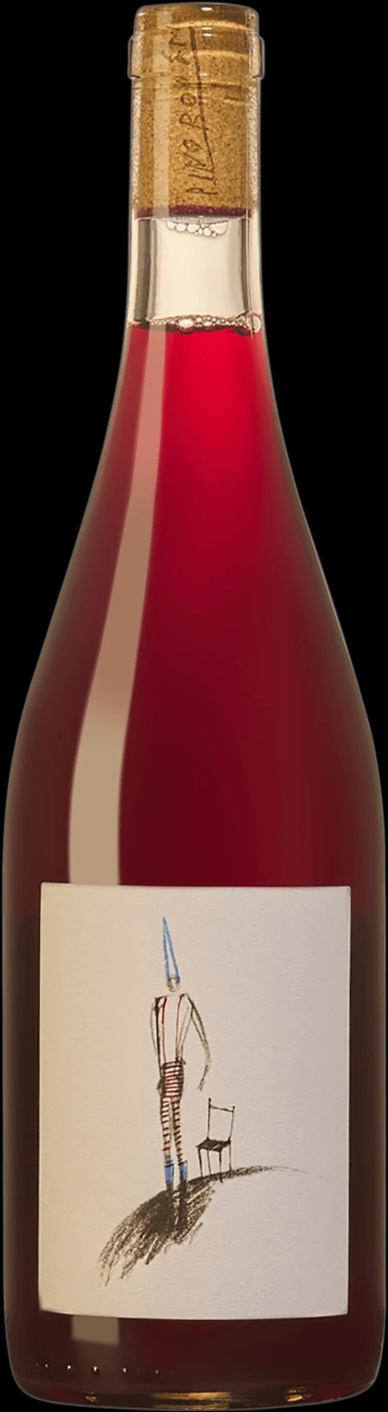 Pino Rom avbildad tillsammans med ett glas rött vin