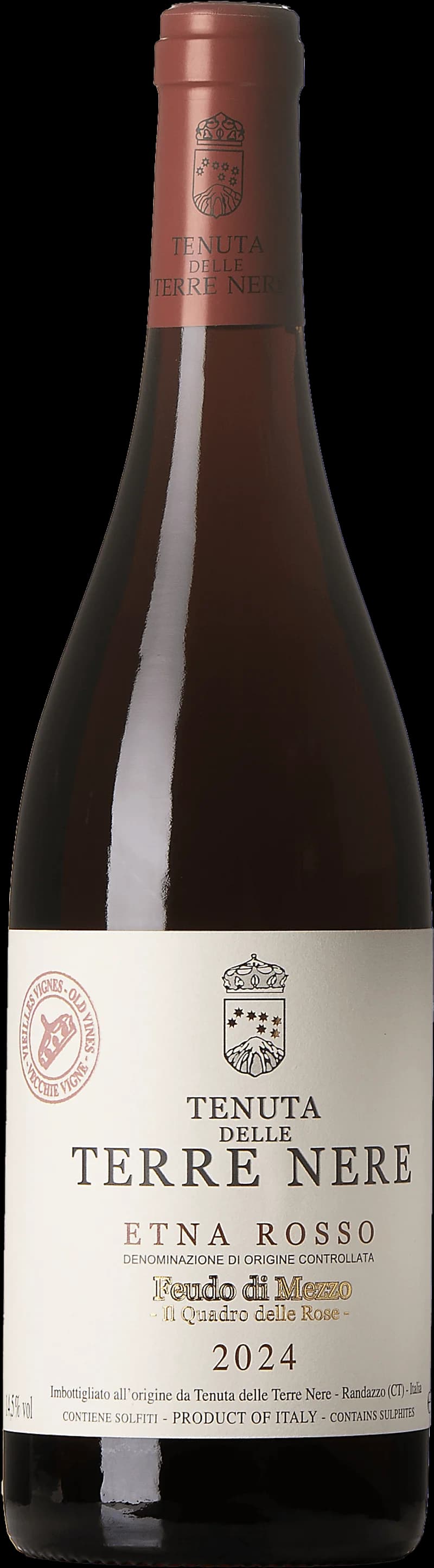 Flaska rött vin från Tenuta delle Terre Nere, producent på Etna i Sicilien