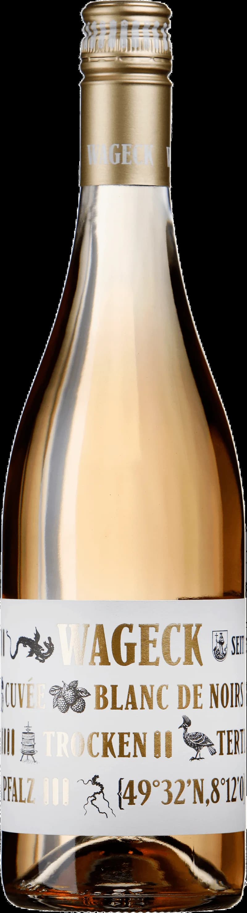 Flaska med rosévin från Wageck Wines mot en ljus bakgrund