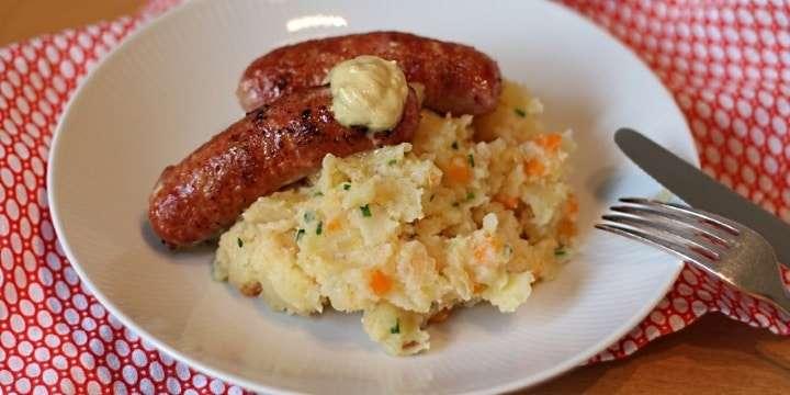 Läcker vardag! Salsiccia med rotfruktsmos och en god lager